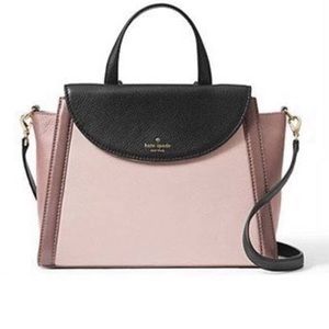 Kate Spade Large Color Block Satchel Purse with Crossbody Strap